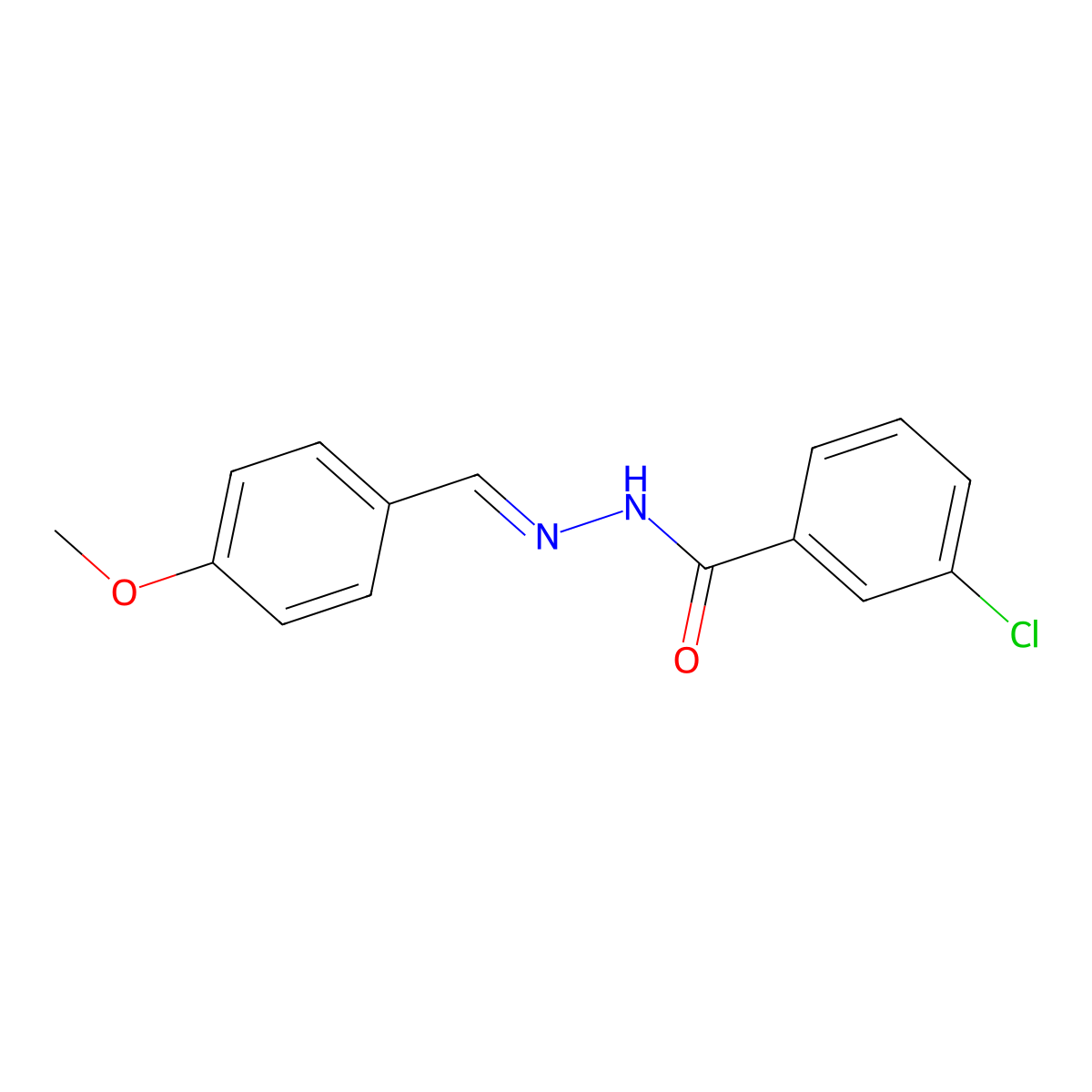 3-Chlorobenzoic acid 2-[(4-methoxyphenyl)methylene]hydrazide molecular structure, CAS 316141-65-8