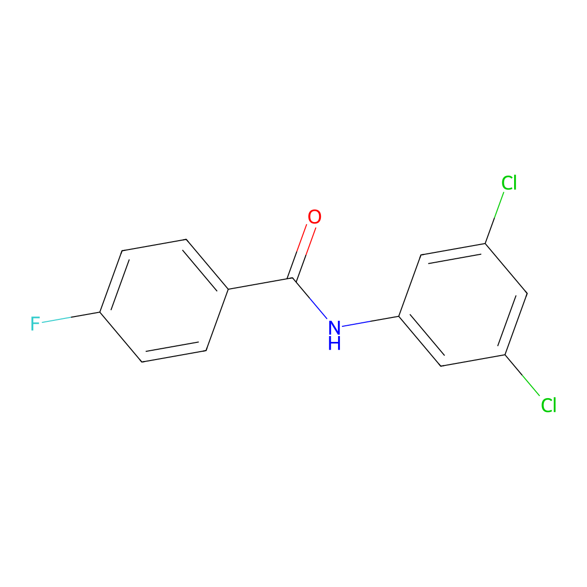 N-(3,5-dichlorophenyl)-4-fluorobenzamide molecular structure, CAS 316142-26-4