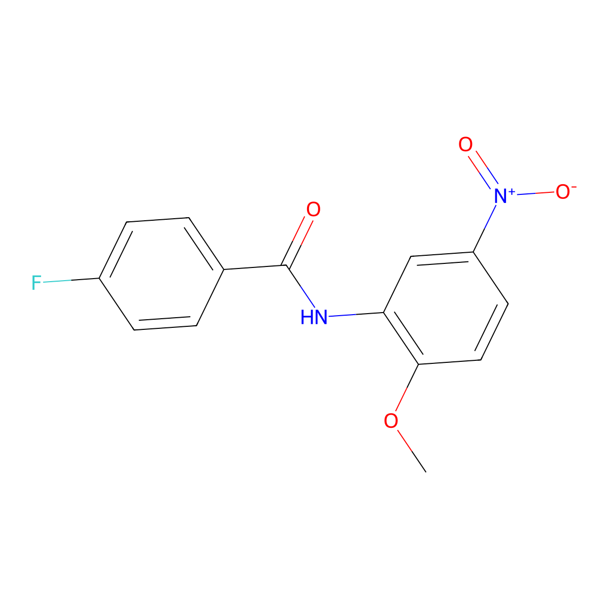 4-fluoro-N-(2-methoxy-5-nitrophenyl)benzamide molecular structure, CAS 316142-42-4