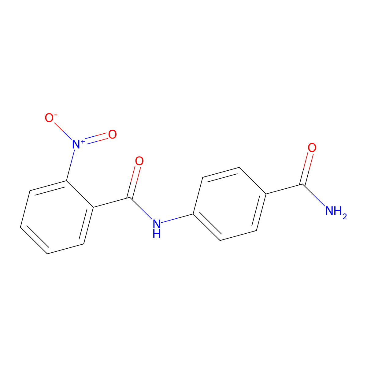 N-(4-carbamoylphenyl)-2-nitrobenzamide molecular structure, CAS 316142-43-5