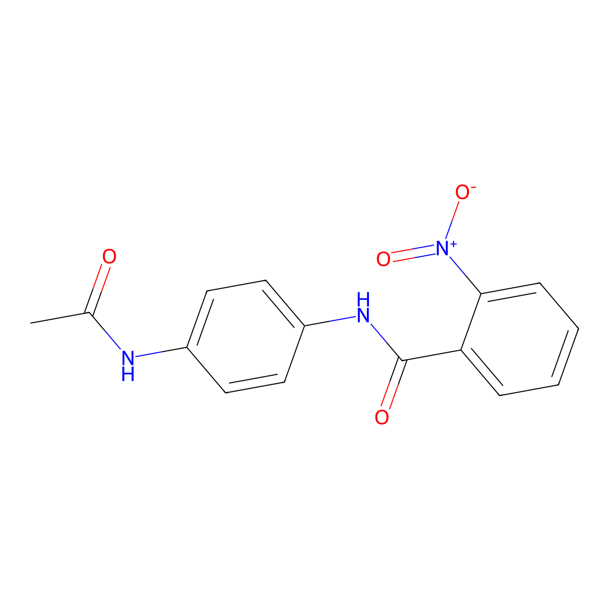 N-(4-acetamidophenyl)-2-nitrobenzamide molecular structure, CAS 316142-67-3