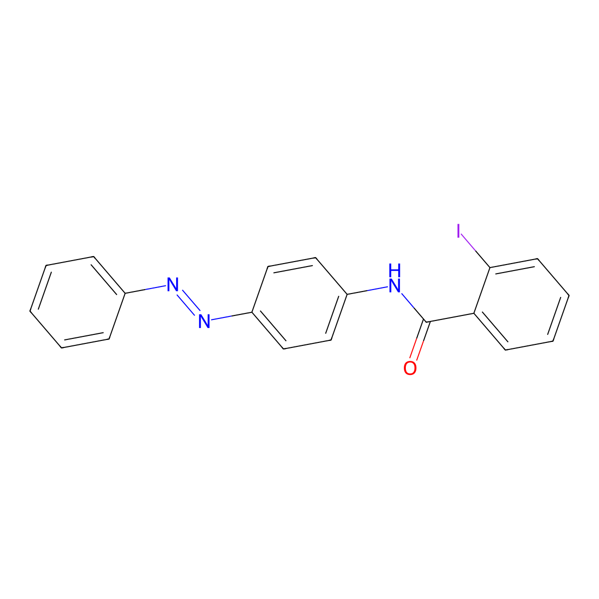 (2-iodophenyl)-N-[4-(phenyldiazenyl)phenyl]carboxamide molecular structure, CAS 316143-06-3