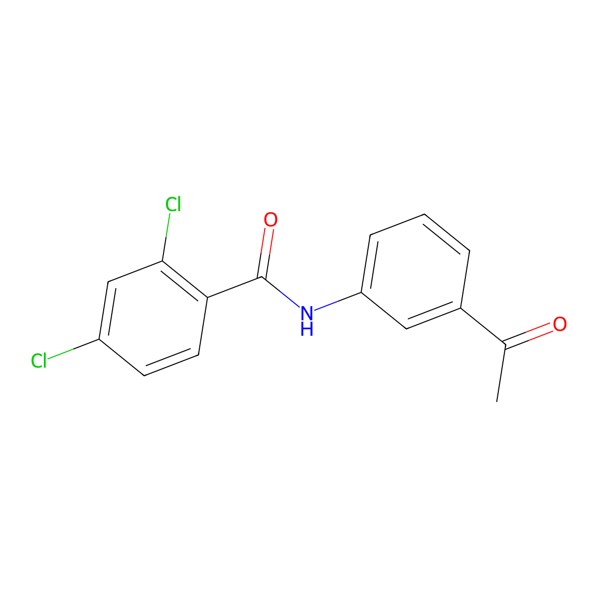 N-(3-acetylphenyl)-2,4-dichlorobenzamide molecular structure, CAS 316143-07-4