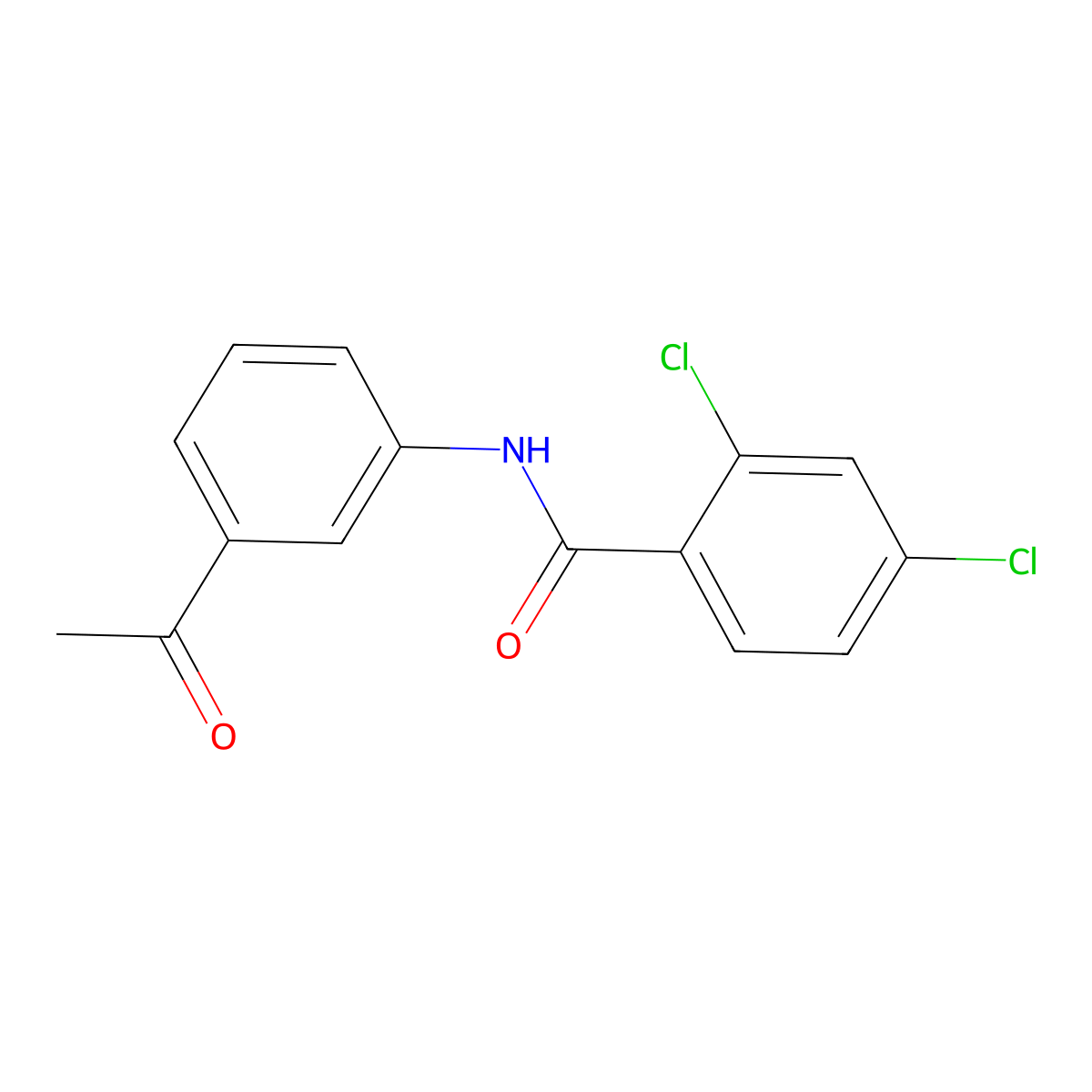 N-(3-acetylphenyl)-2,4-dichlorobenzamide molecular structure, CAS 316143-07-4