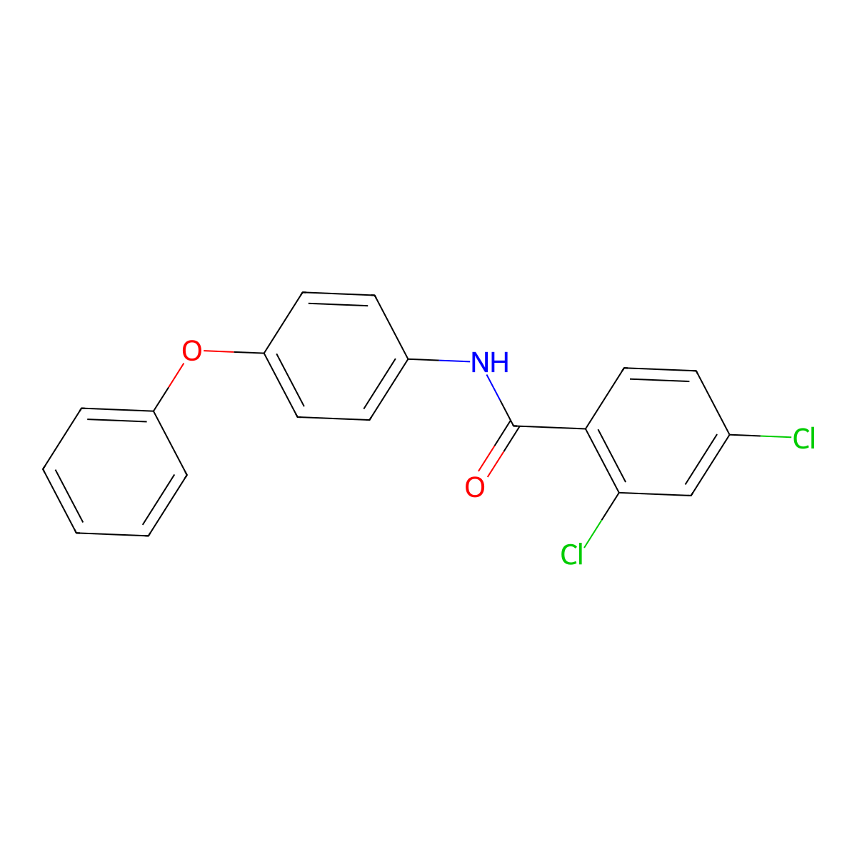 2,4-dichloro-N-(4-phenoxyphenyl)benzamide molecular structure, CAS 316143-08-5