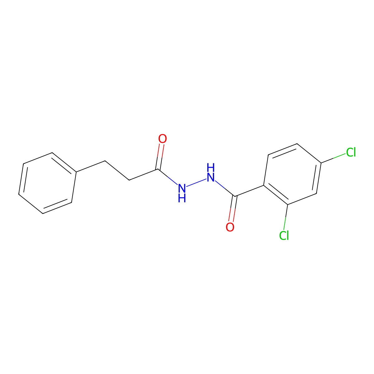 2,4-dichloro-N'-(3-phenylpropanoyl)benzohydrazide molecular structure, CAS 316143-26-7