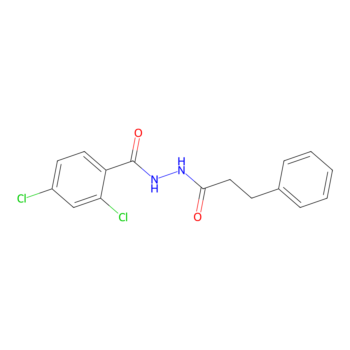 2,4-dichloro-N'-(3-phenylpropanoyl)benzohydrazide molecular structure, CAS 316143-26-7