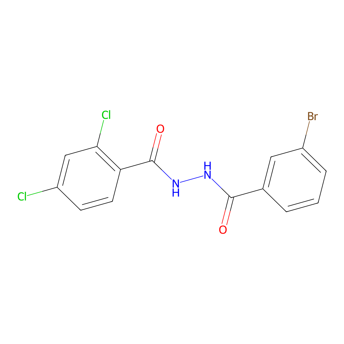 N'-(3-bromobenzoyl)-2,4-dichlorobenzohydrazide molecular structure, CAS 316143-29-0
