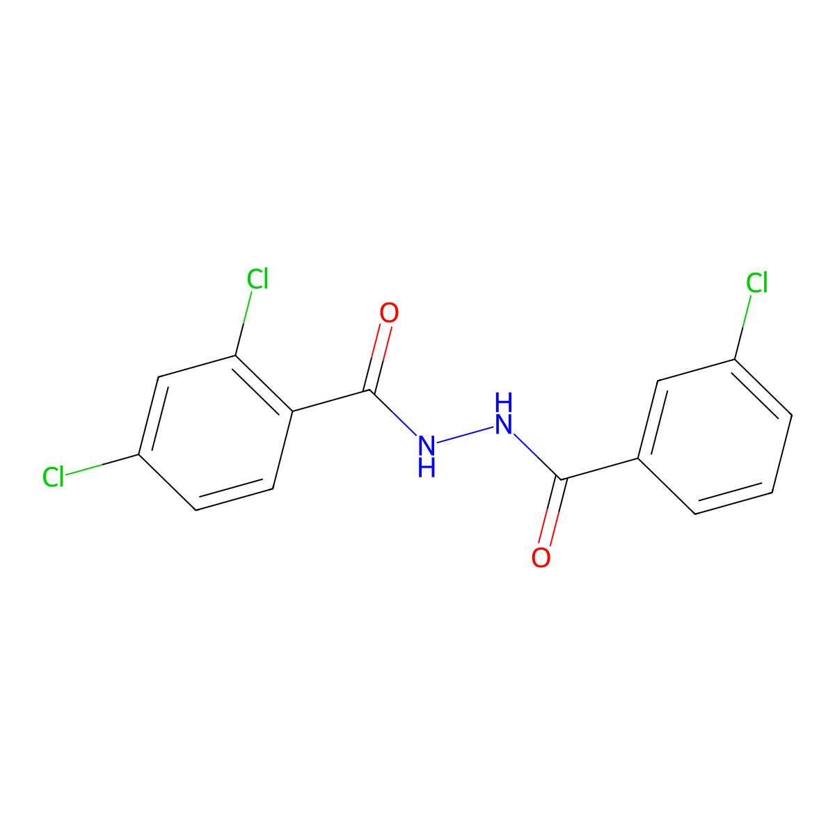 2,4-dichloro-N'-(3-chlorobenzoyl)benzohydrazide molecular structure, CAS 316143-31-4