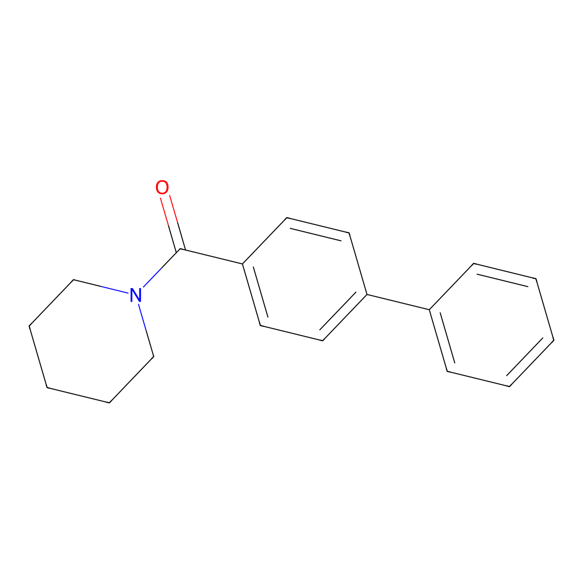 1-(4-Biphenylylcarbonyl)piperidine molecular structure, CAS 316143-33-6