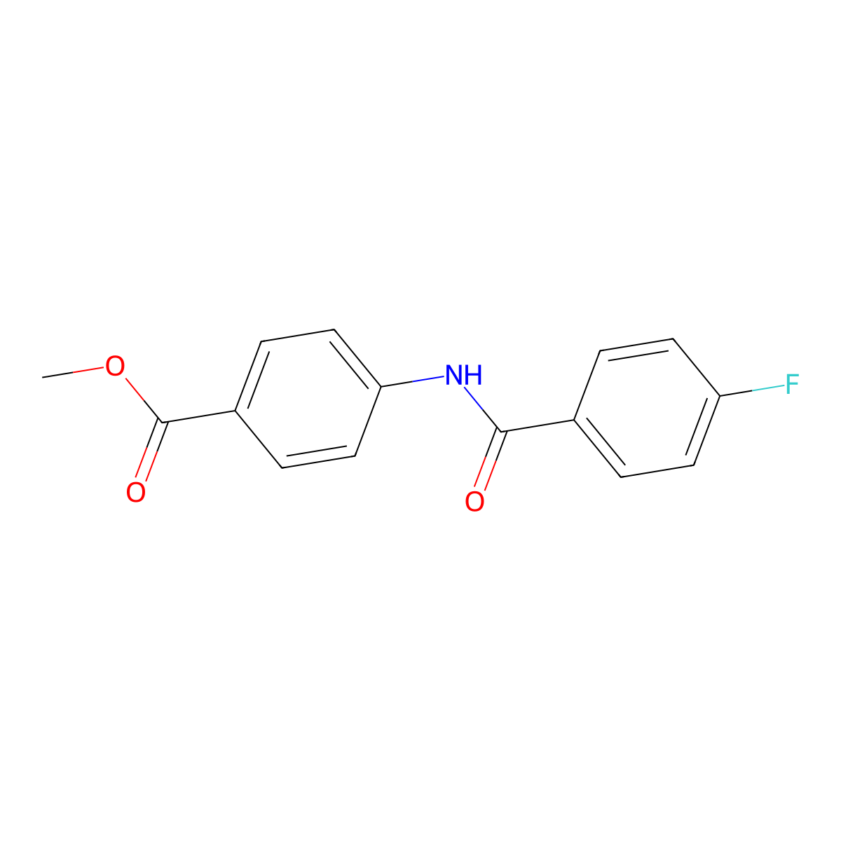 Methyl 4-[(4-fluorobenzoyl)amino]benzoate molecular structure, CAS 316143-80-3