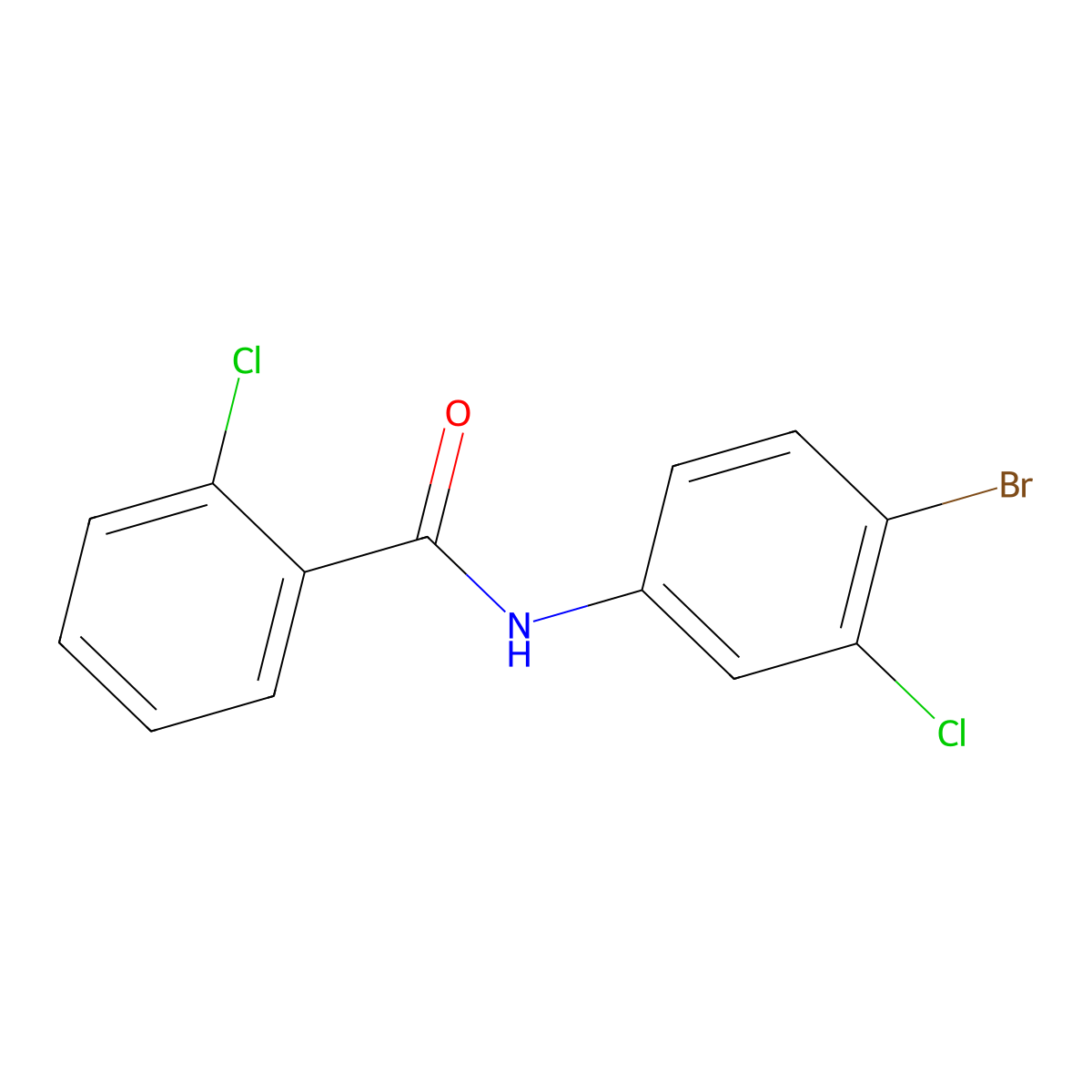 N-(4-bromo-3-chlorophenyl)-2-chlorobenzamide molecular structure, CAS 316145-30-9