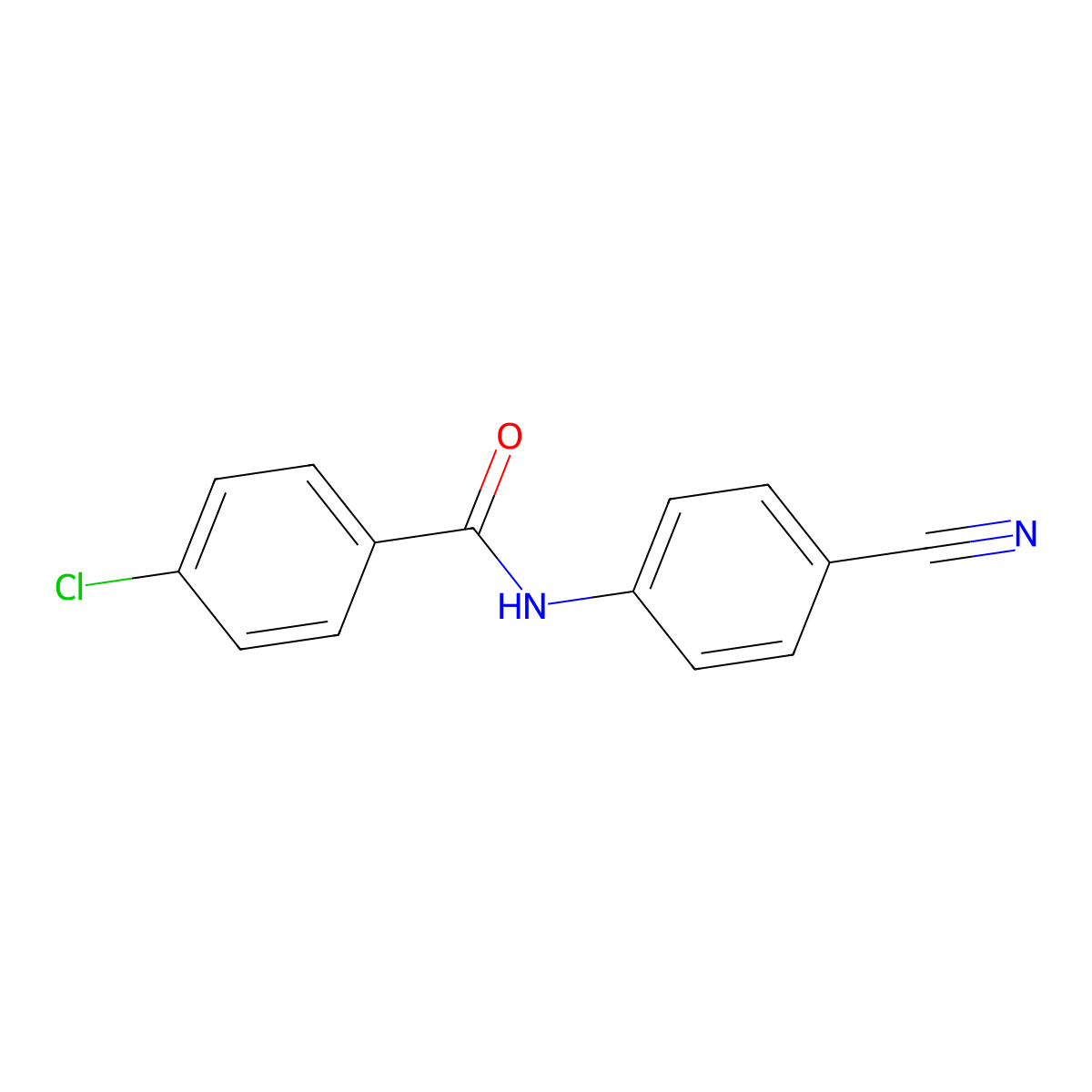4-chloro-N-(4-cyanophenyl)benzamide molecular structure, CAS 316145-50-3