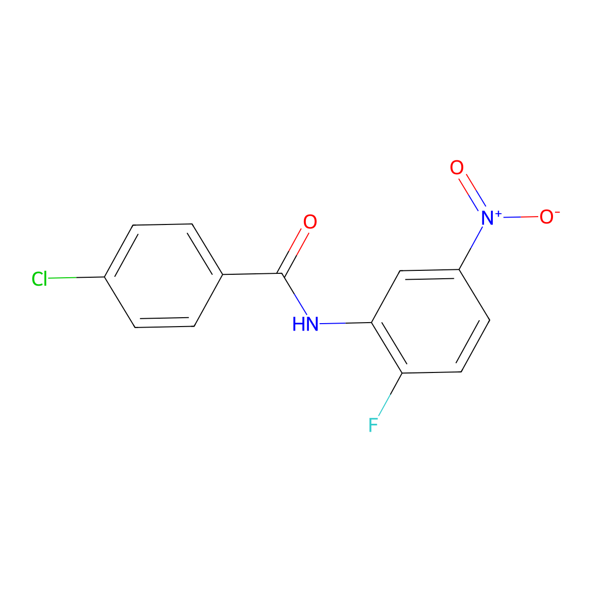 4-chloro-N-(2-fluoro-5-nitrophenyl)benzamide molecular structure, CAS 316145-63-8