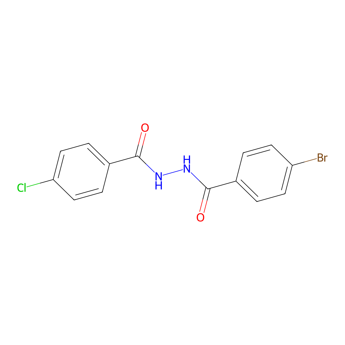 N'-(4-bromobenzoyl)-4-chlorobenzohydrazide molecular structure, CAS 316146-02-8