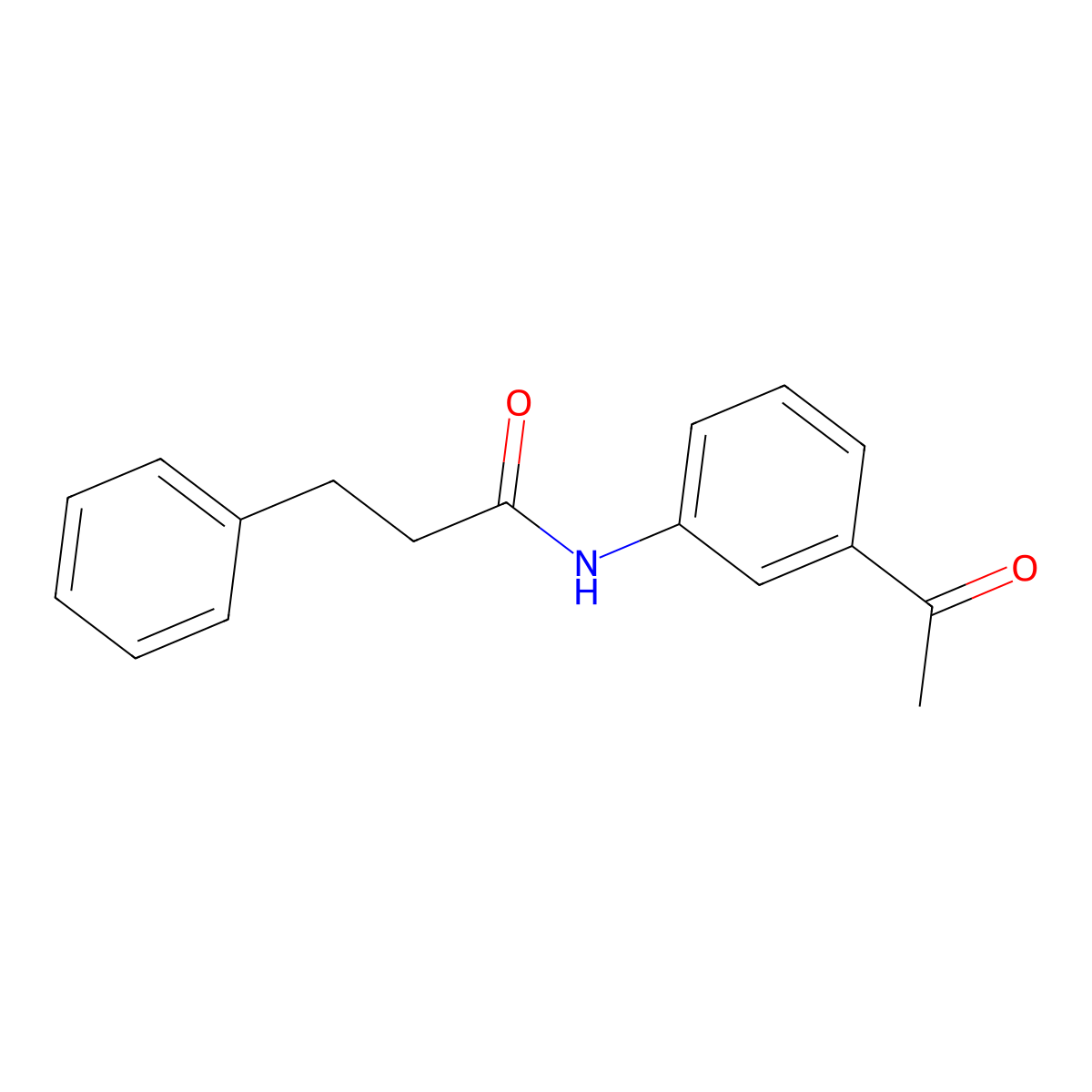 N-(3-acetylphenyl)-3-phenylpropanamide molecular structure, CAS 316146-18-6
