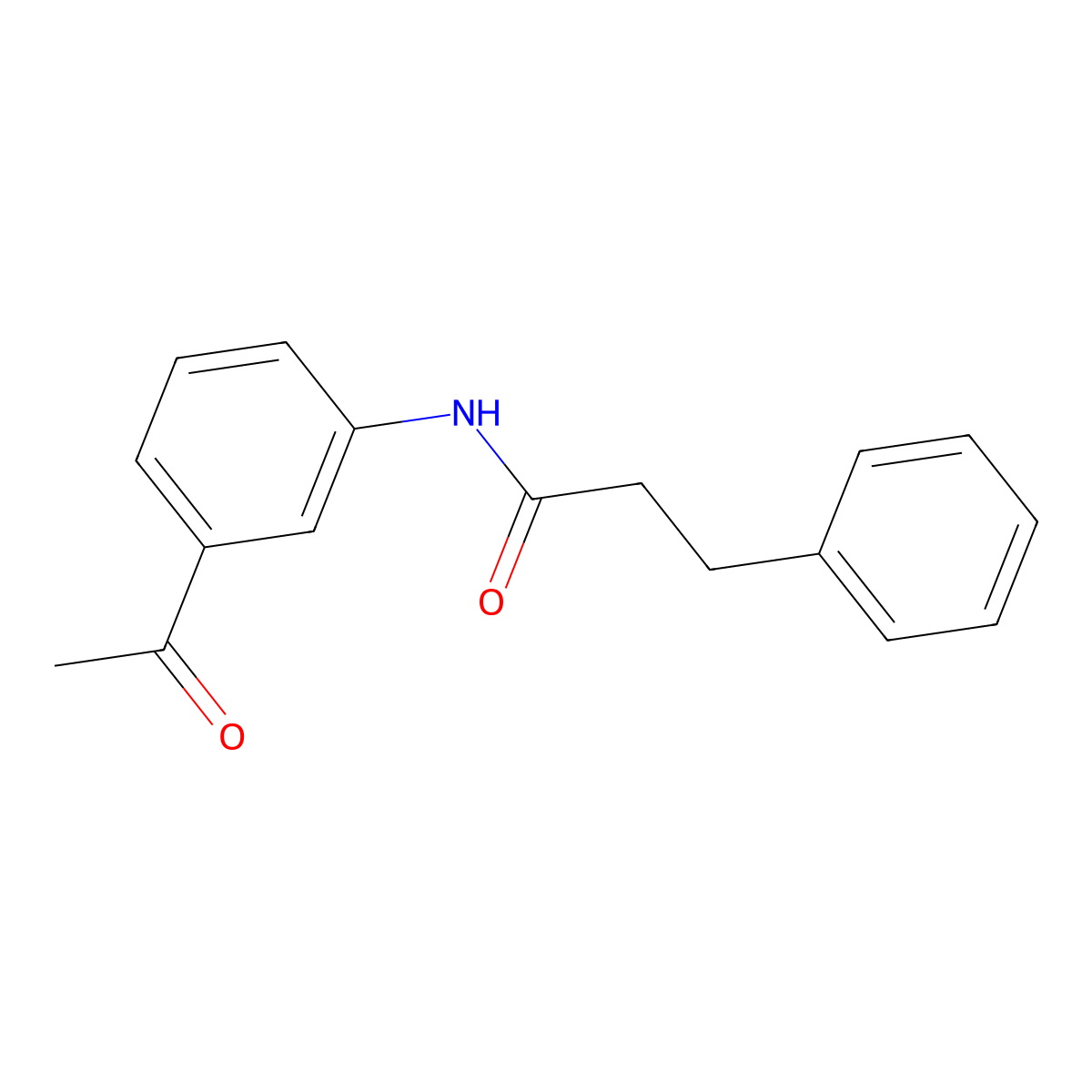 N-(3-acetylphenyl)-3-phenylpropanamide molecular structure, CAS 316146-18-6