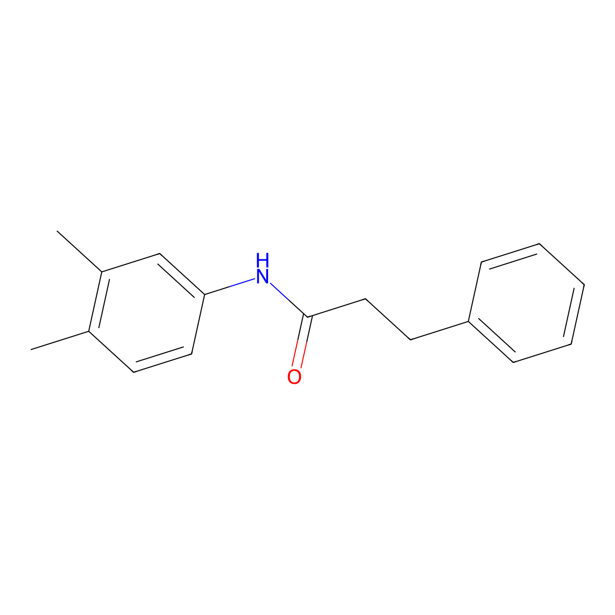 N-(3,4-dimethylphenyl)-3-phenylpropanamide molecular structure, CAS 316146-23-3