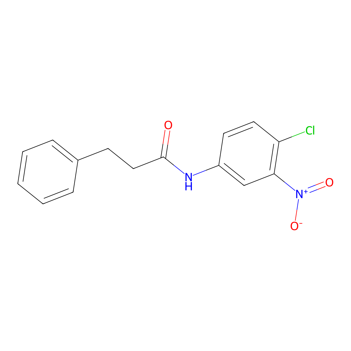 N-(4-chloro-3-nitrophenyl)-3-phenylpropanamide molecular structure, CAS 316146-28-8