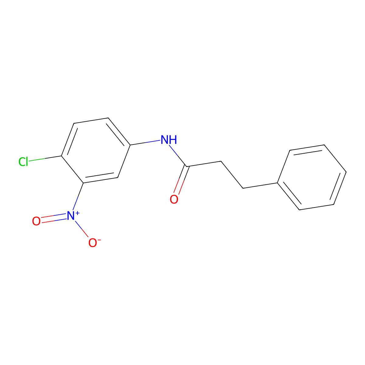 N-(4-chloro-3-nitrophenyl)-3-phenylpropanamide molecular structure, CAS 316146-28-8