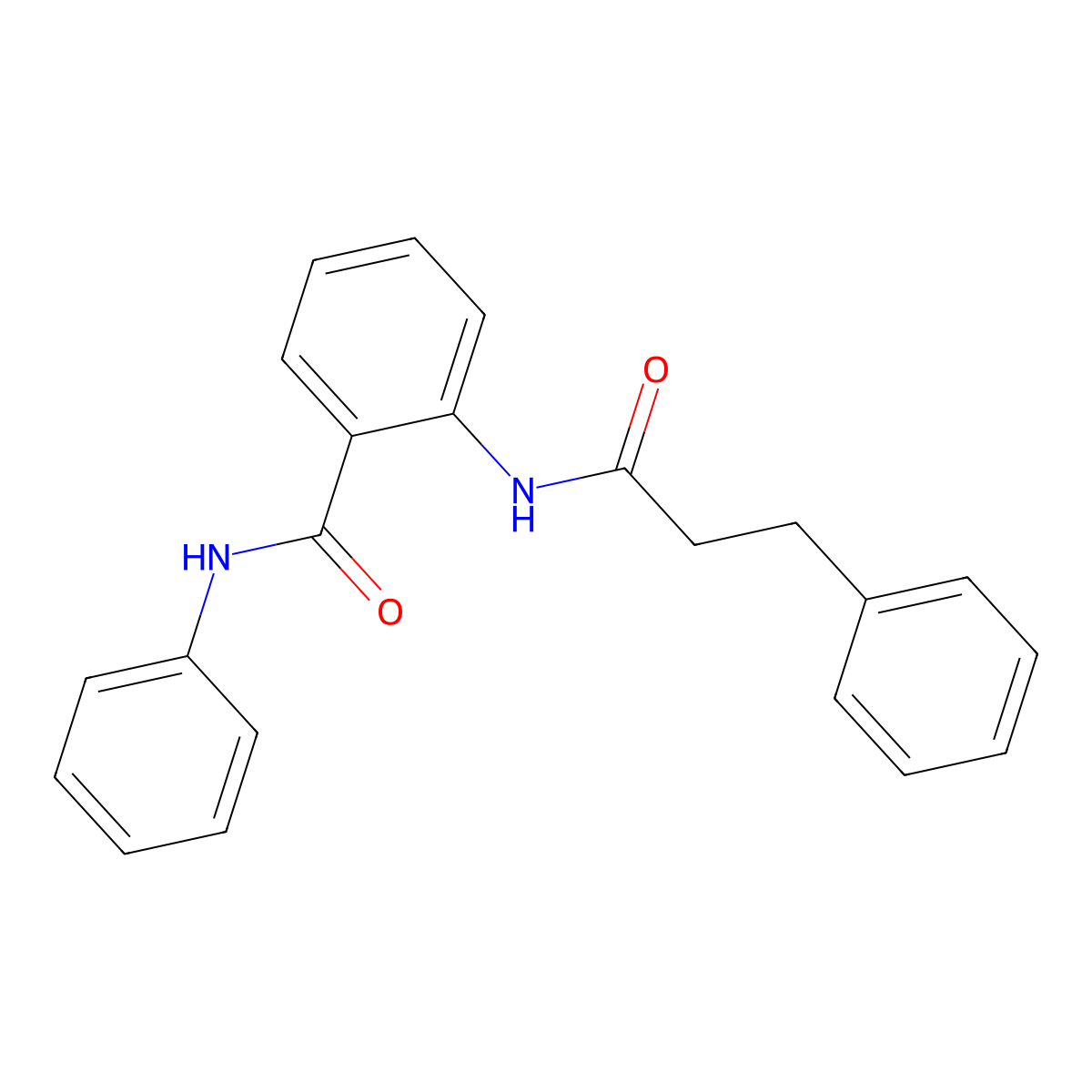 N-phenyl-2-[(3-phenylpropanoyl)amino]benzamide molecular structure, CAS 316146-35-7