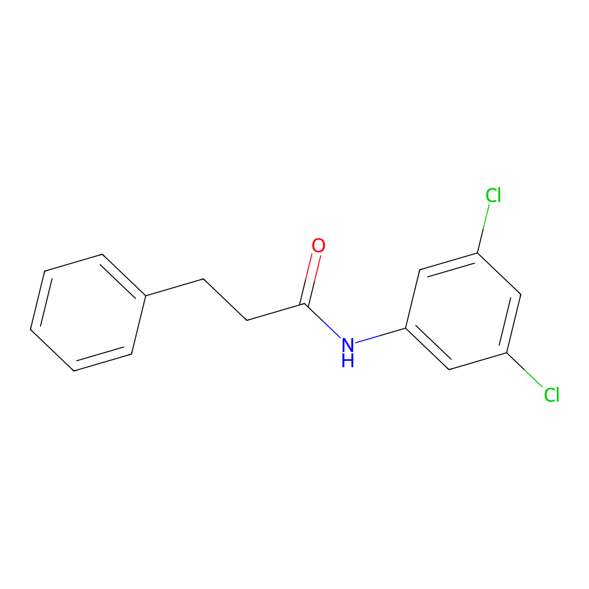 N-(3,5-dichlorophenyl)-3-phenylpropanamide molecular structure, CAS 316146-37-9