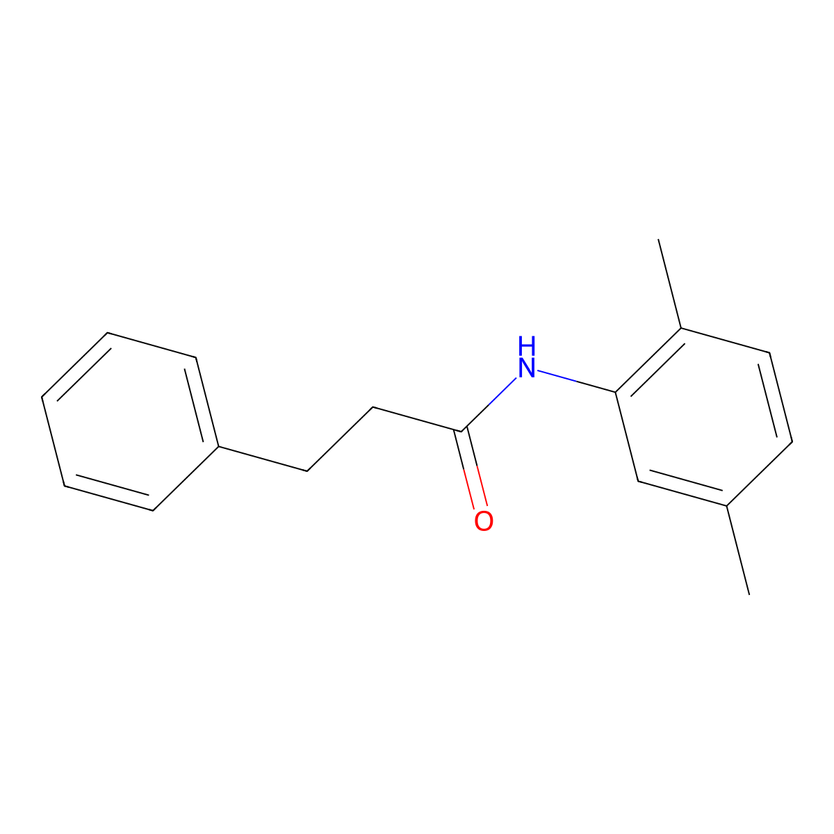 N-(2,5-dimethylphenyl)-3-phenylpropanamide molecular structure, CAS 316146-41-5