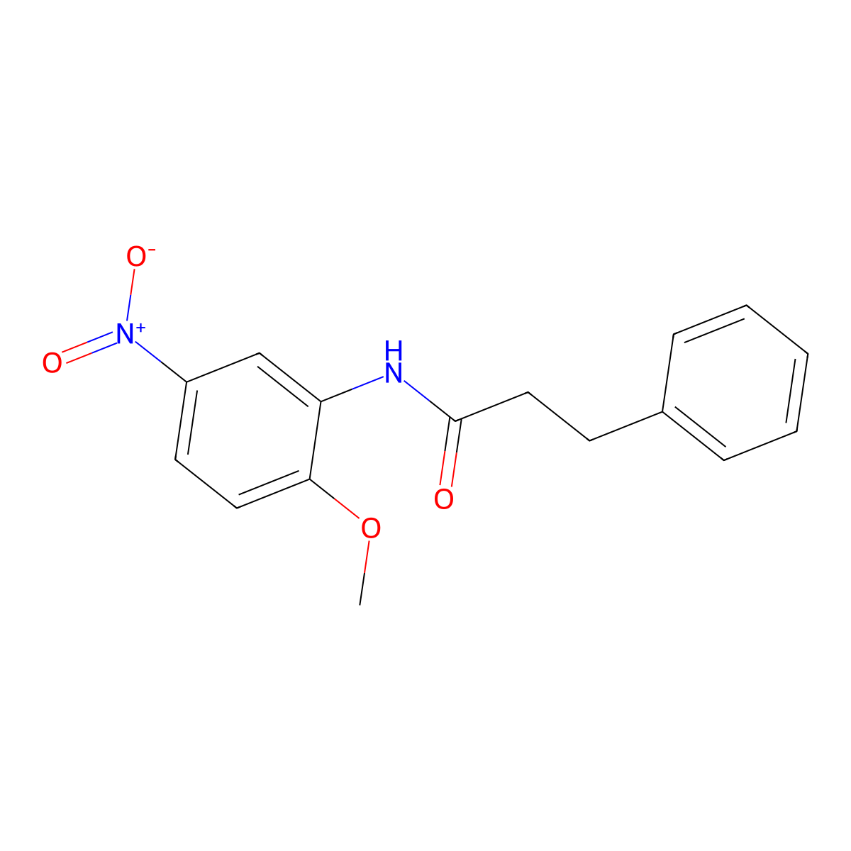 N-(2-methoxy-5-nitrophenyl)-3-phenylpropanamide molecular structure, CAS 316146-43-7