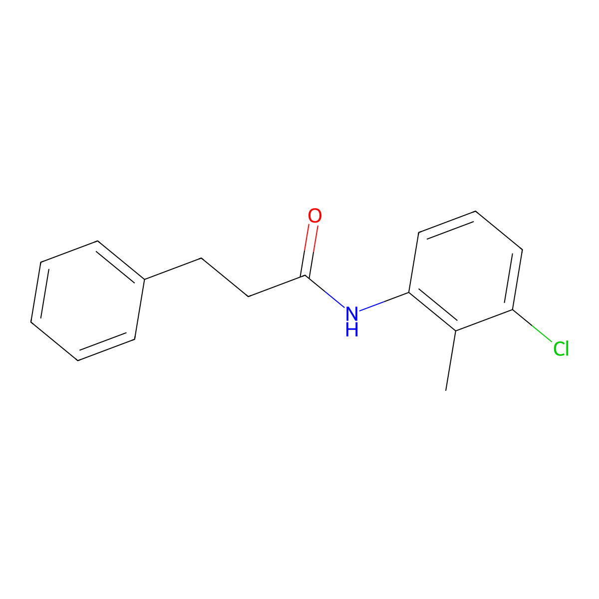 N-(3-chloro-2-methylphenyl)-3-phenylpropanamide molecular structure, CAS 316146-49-3