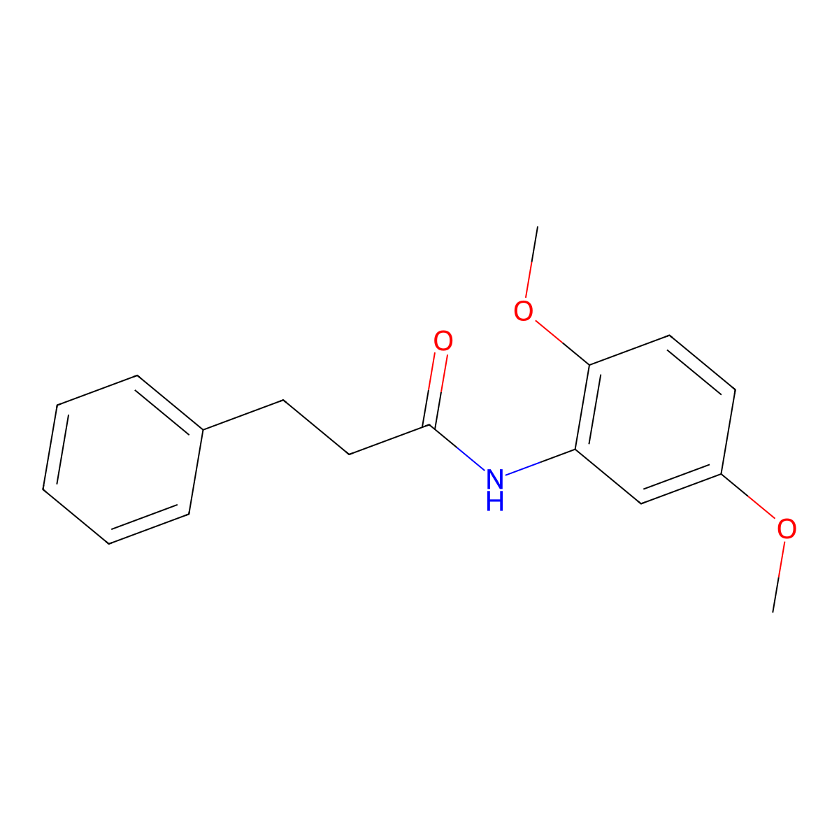 N-(2,5-dimethoxyphenyl)-3-phenylpropanamide molecular structure, CAS 316146-51-7