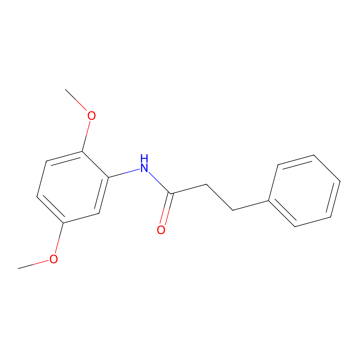 N-(2,5-dimethoxyphenyl)-3-phenylpropanamide molecular structure, CAS 316146-51-7