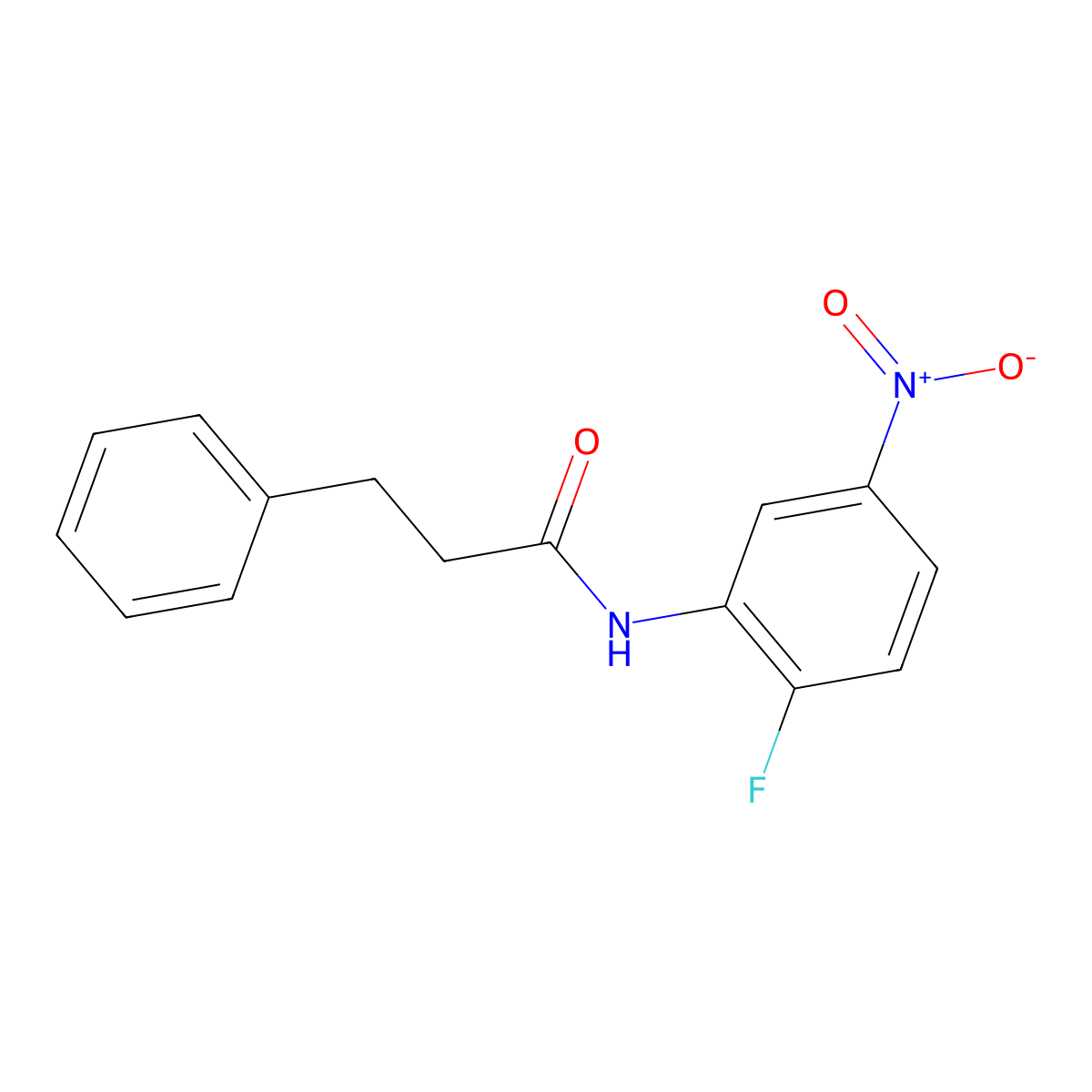 N-(2-fluoro-5-nitrophenyl)-3-phenylpropanamide molecular structure, CAS 316146-53-9