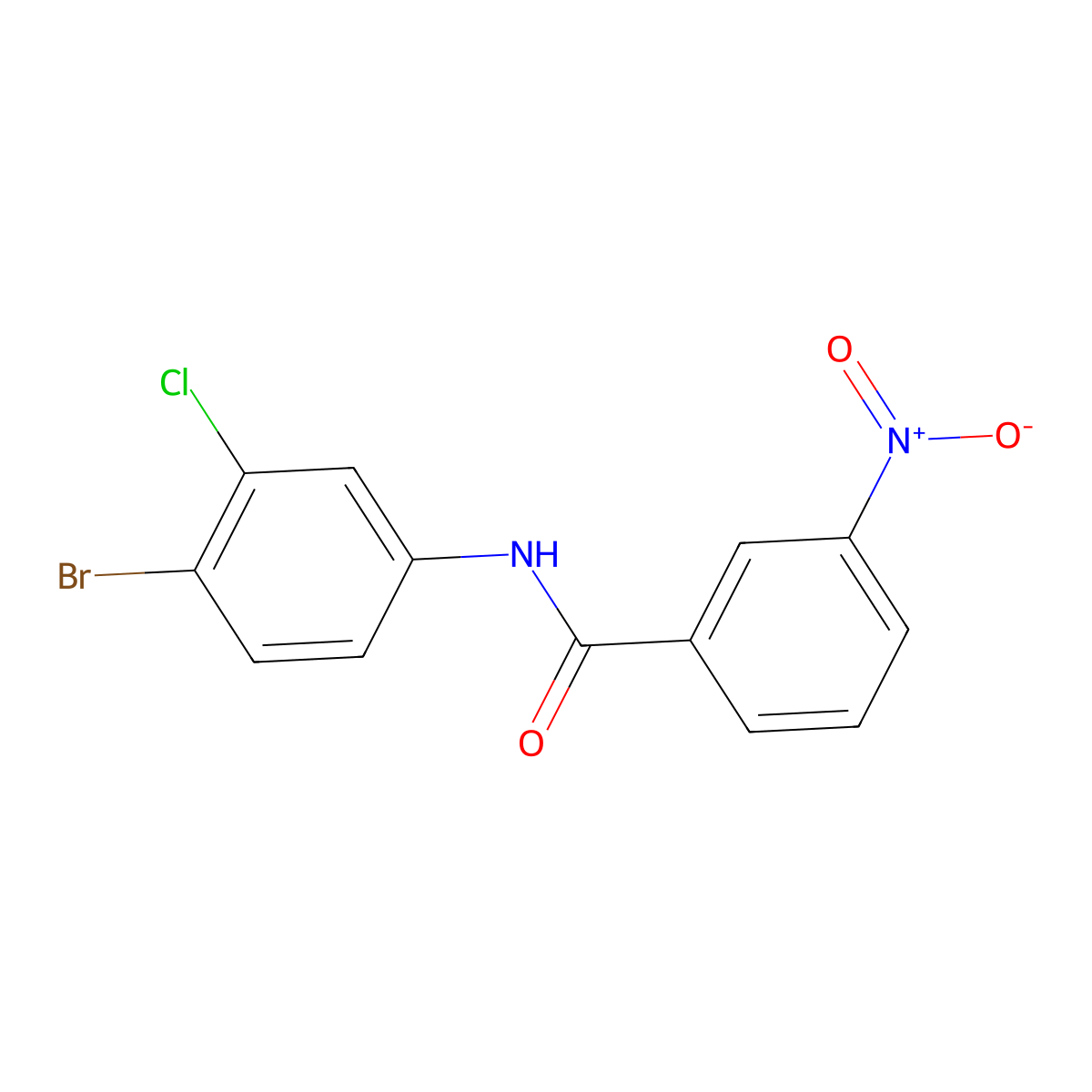 N-(4-bromo-3-chlorophenyl)-3-nitrobenzamide molecular structure, CAS 316146-61-9
