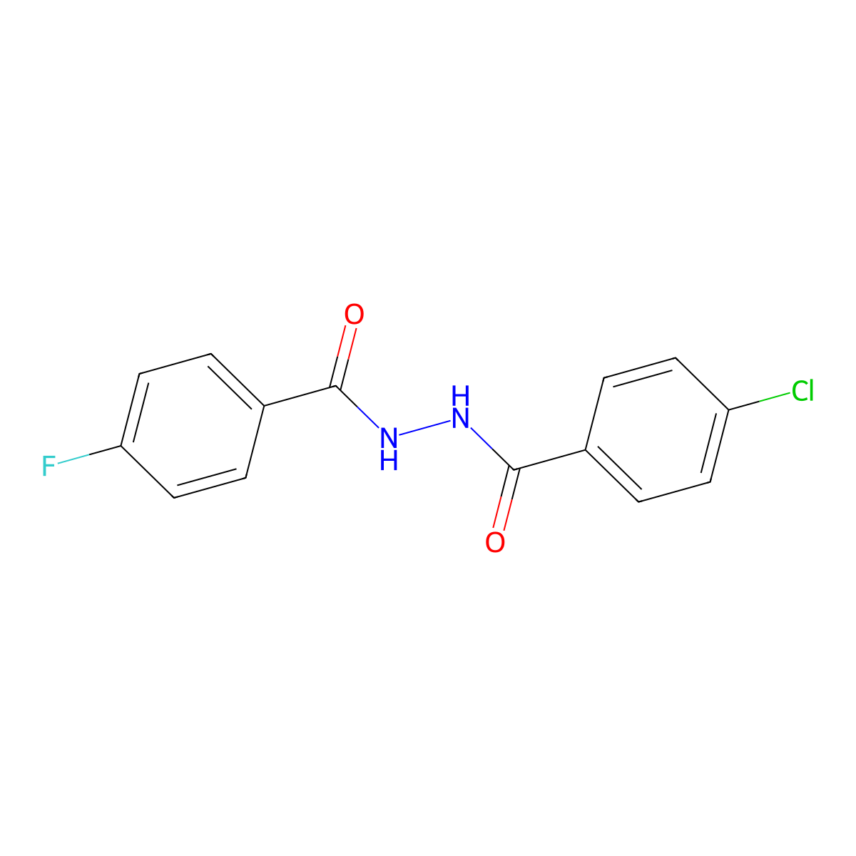 4-chloro-N'-(4-fluorobenzoyl)benzohydrazide molecular structure, CAS 316150-43-3