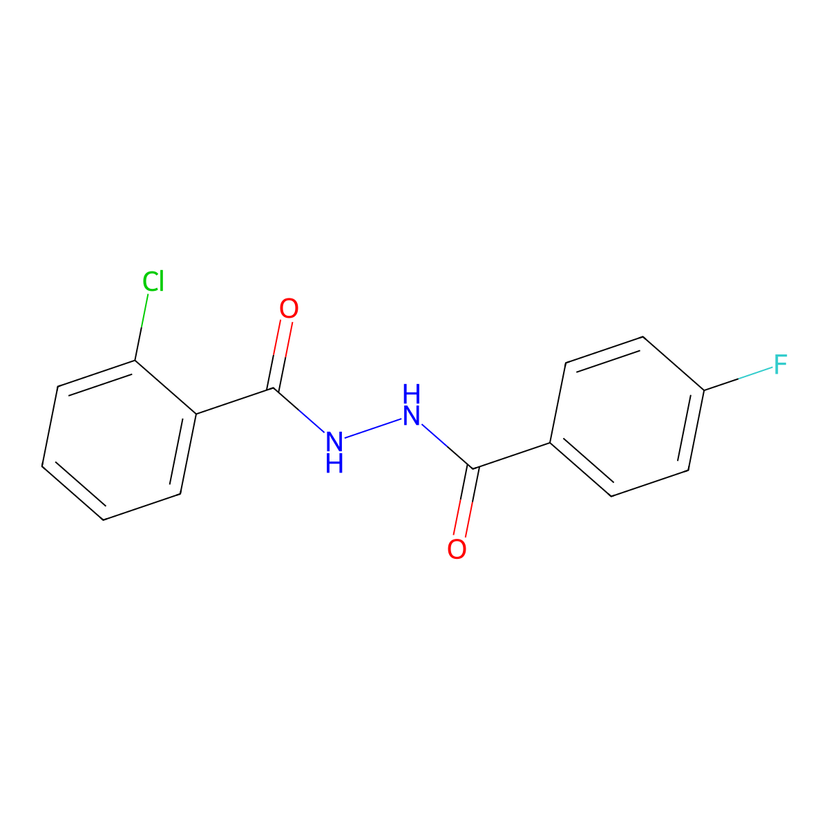 2-chloro-N'-(4-fluorobenzoyl)benzohydrazide molecular structure, CAS 316150-49-9