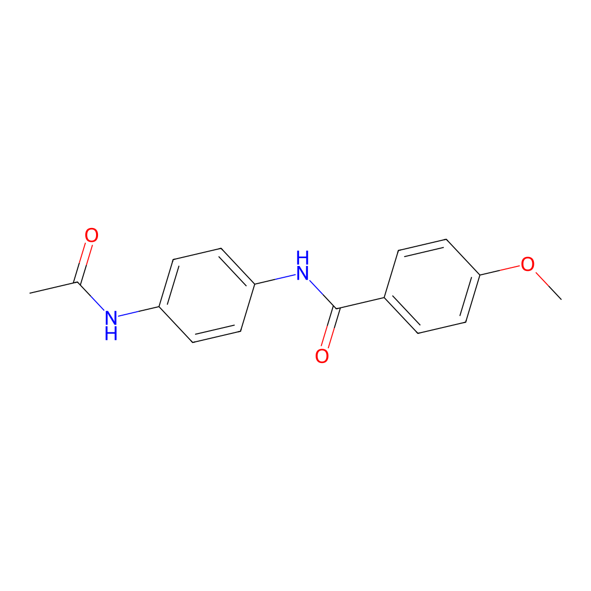 N-(4-acetamidophenyl)-4-methoxybenzamide molecular structure, CAS 316150-73-9