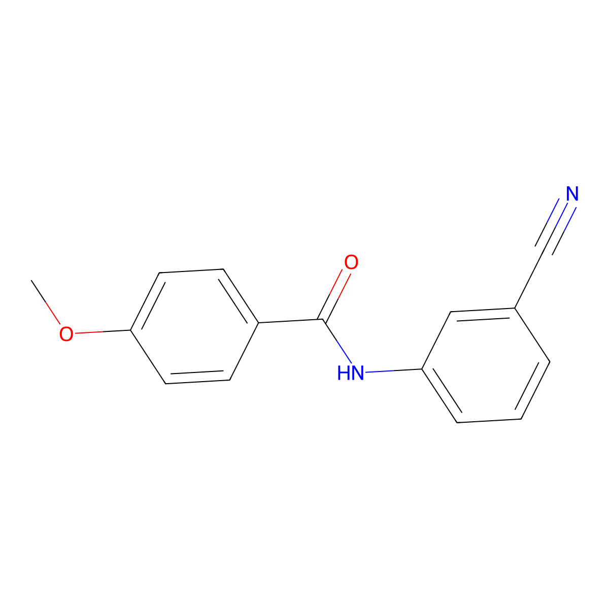 N-(3-cyanophenyl)-4-methoxybenzamide molecular structure, CAS 316150-86-4