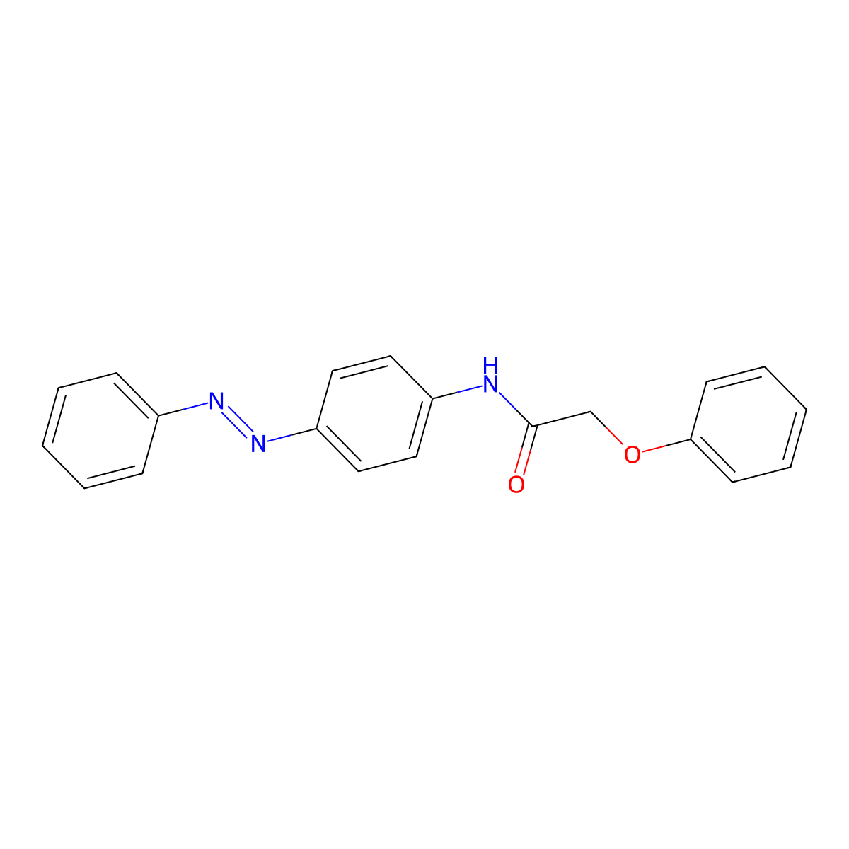 2-phenoxy-N-{4-[(E)-phenyldiazenyl]phenyl}acetamide molecular structure, CAS 316151-03-8