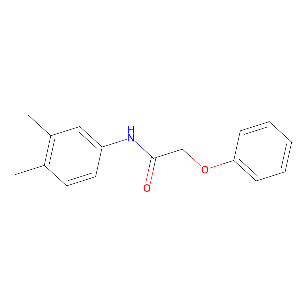 N-(3,4-dimethylphenyl)-2-phenoxyacetamide molecular structure, CAS 316151-05-0