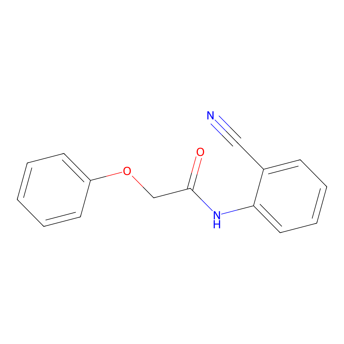 N-(2-cyanophenyl)-2-phenoxyacetamide molecular structure, CAS 316151-13-0