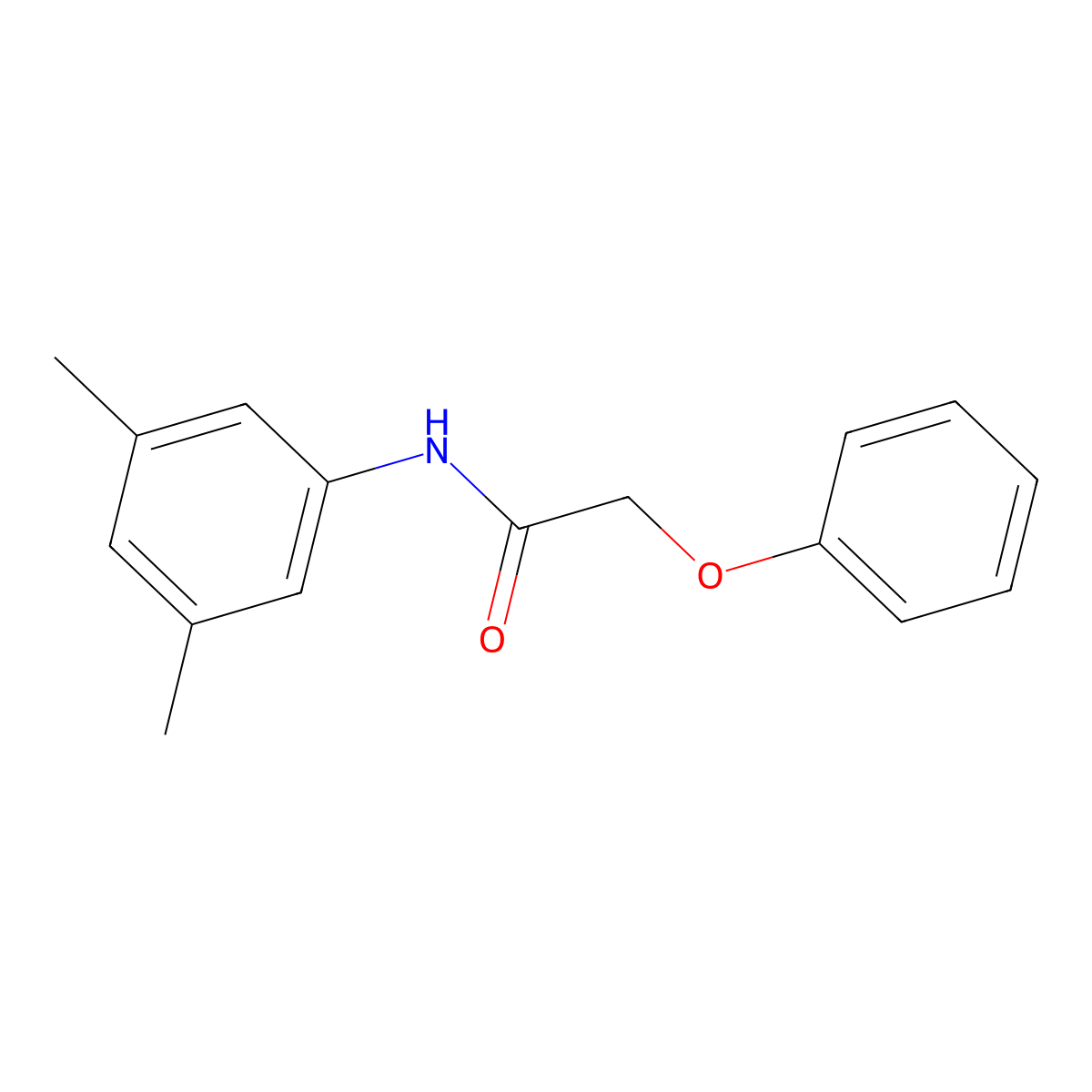 N-(3,5-dimethylphenyl)-2-phenoxyacetamide molecular structure, CAS 316151-19-6