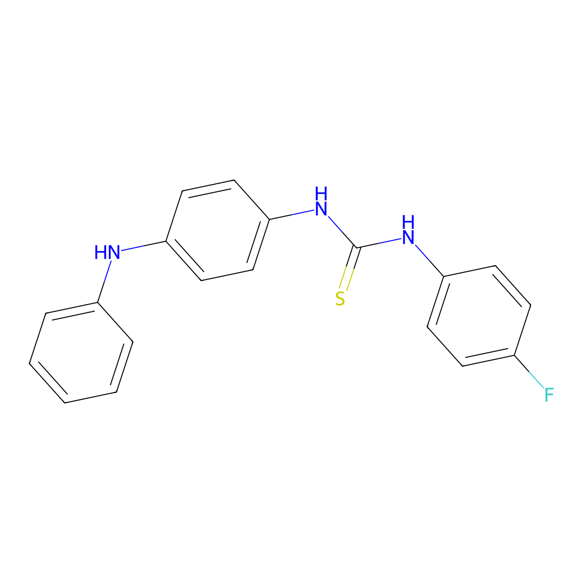 N-(4-anilinophenyl)-N'-(4-fluorophenyl)thiourea molecular structure, CAS 316151-37-8
