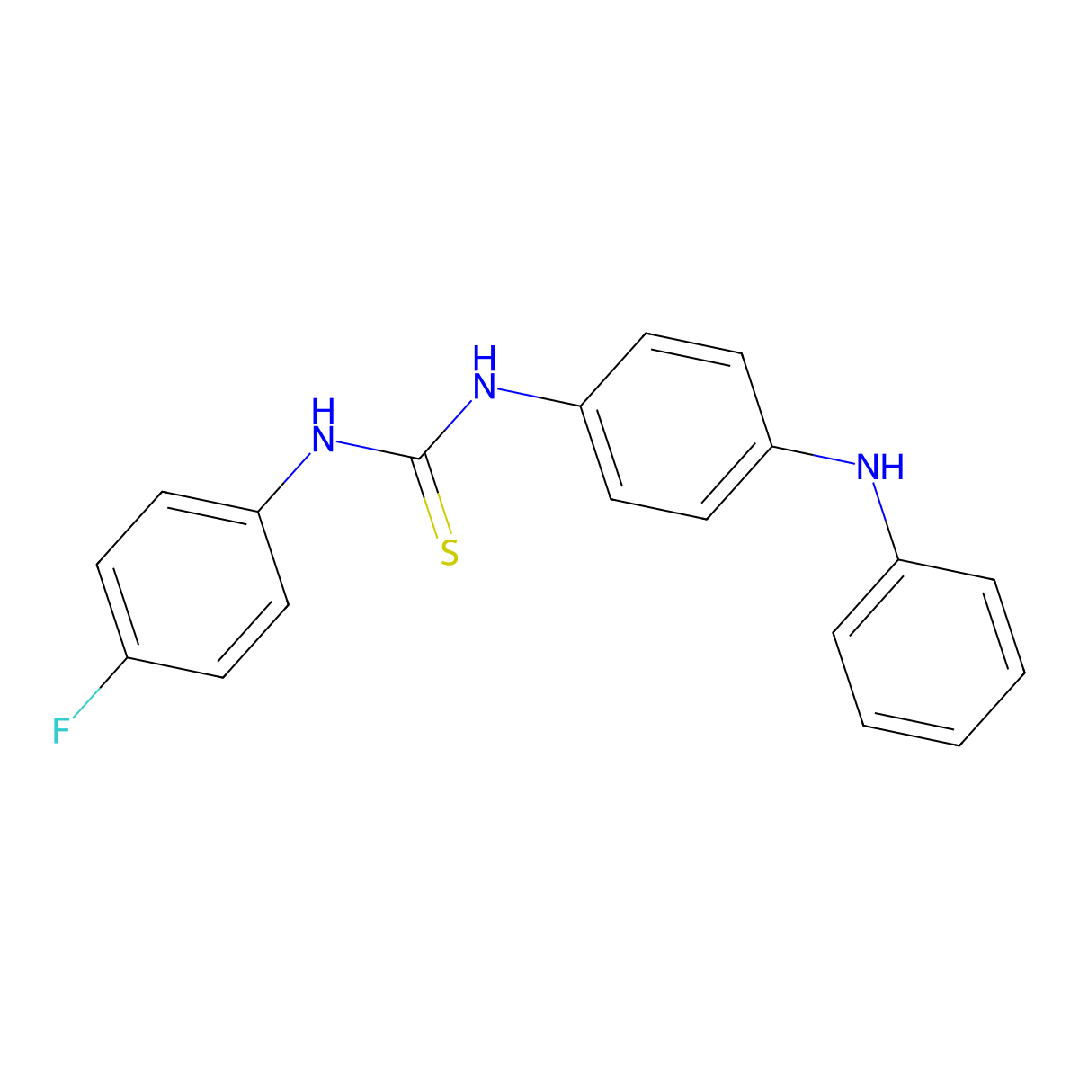 N-(4-anilinophenyl)-N'-(4-fluorophenyl)thiourea molecular structure, CAS 316151-37-8