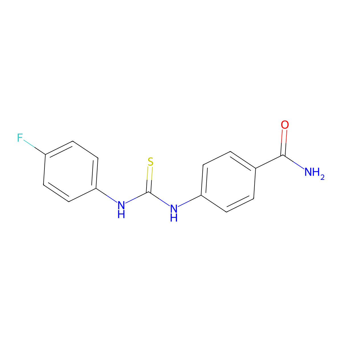 4-[(4-Fluorophenyl)carbamothioylamino]benzamide molecular structure, CAS 316151-39-0