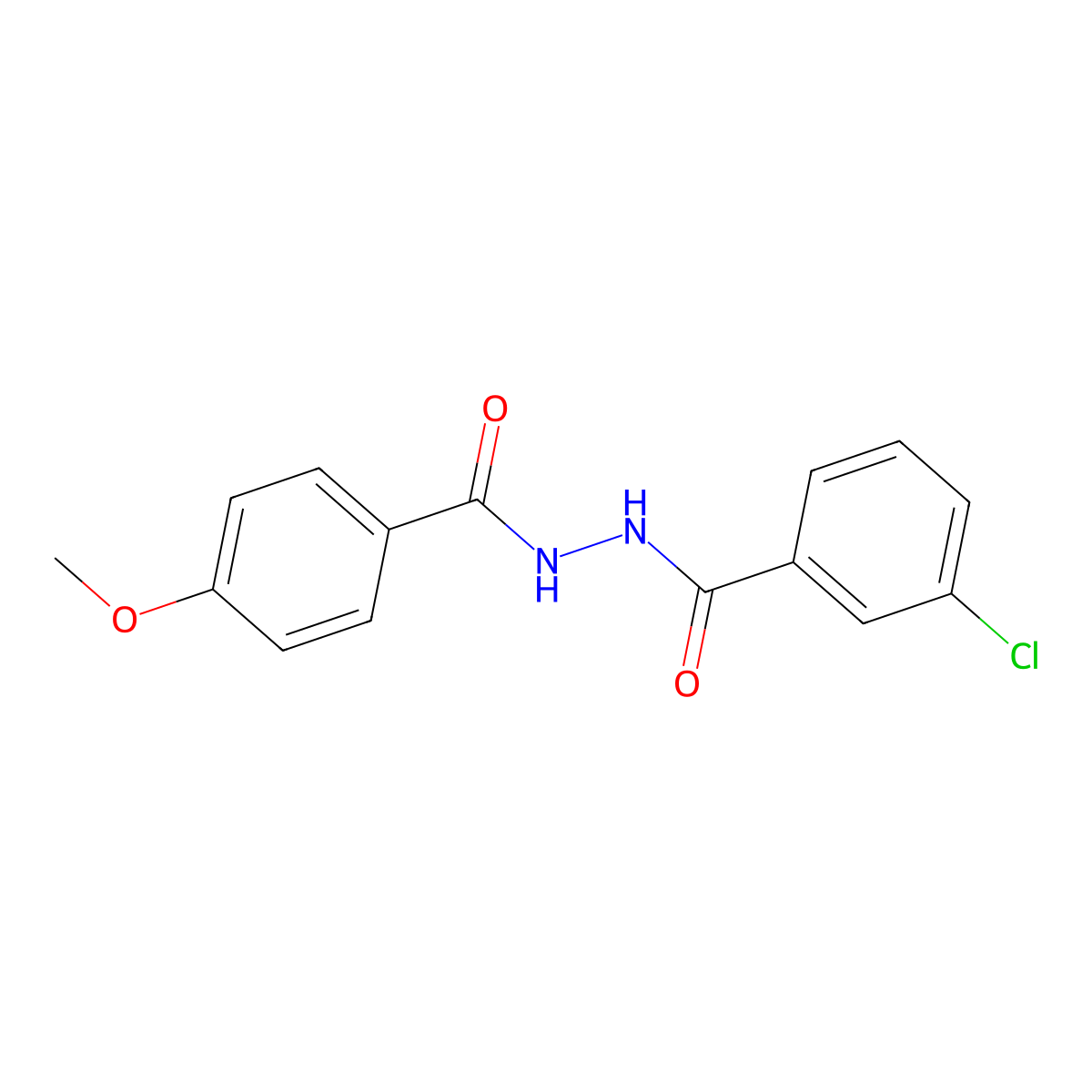 3-chloro-N'-(4-methoxybenzoyl)benzohydrazide molecular structure, CAS 316151-65-2