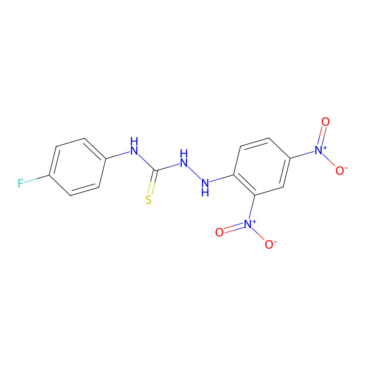 2-(2,4-dinitrophenyl)-N-(4-fluorophenyl)hydrazinecarbothioamide molecular structure, CAS 316151-68-5