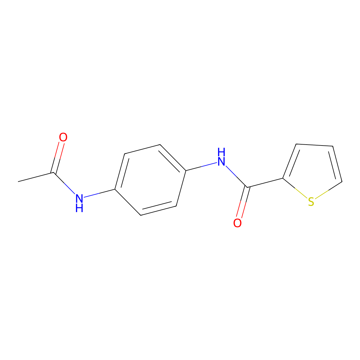 N-[4-(Acetylamino)phenyl]-2-thiophenecarboxamide molecular structure, CAS 316152-05-3