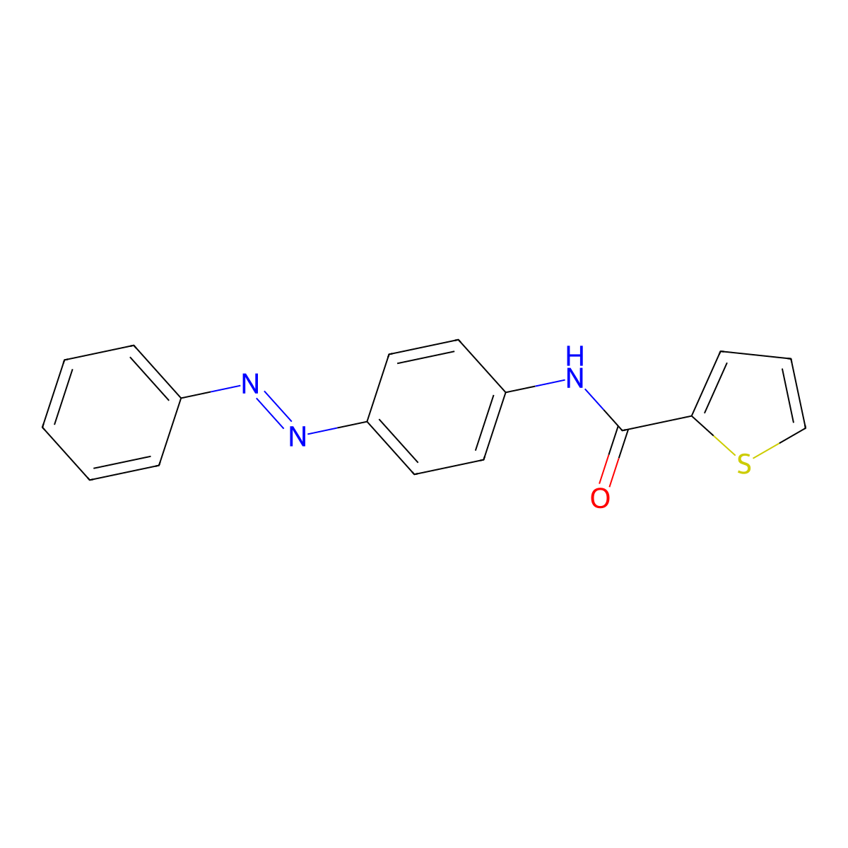 N-[4-(phenyldiazenyl)phenyl]-2-thiophenecarboxamide molecular structure, CAS 316152-09-7