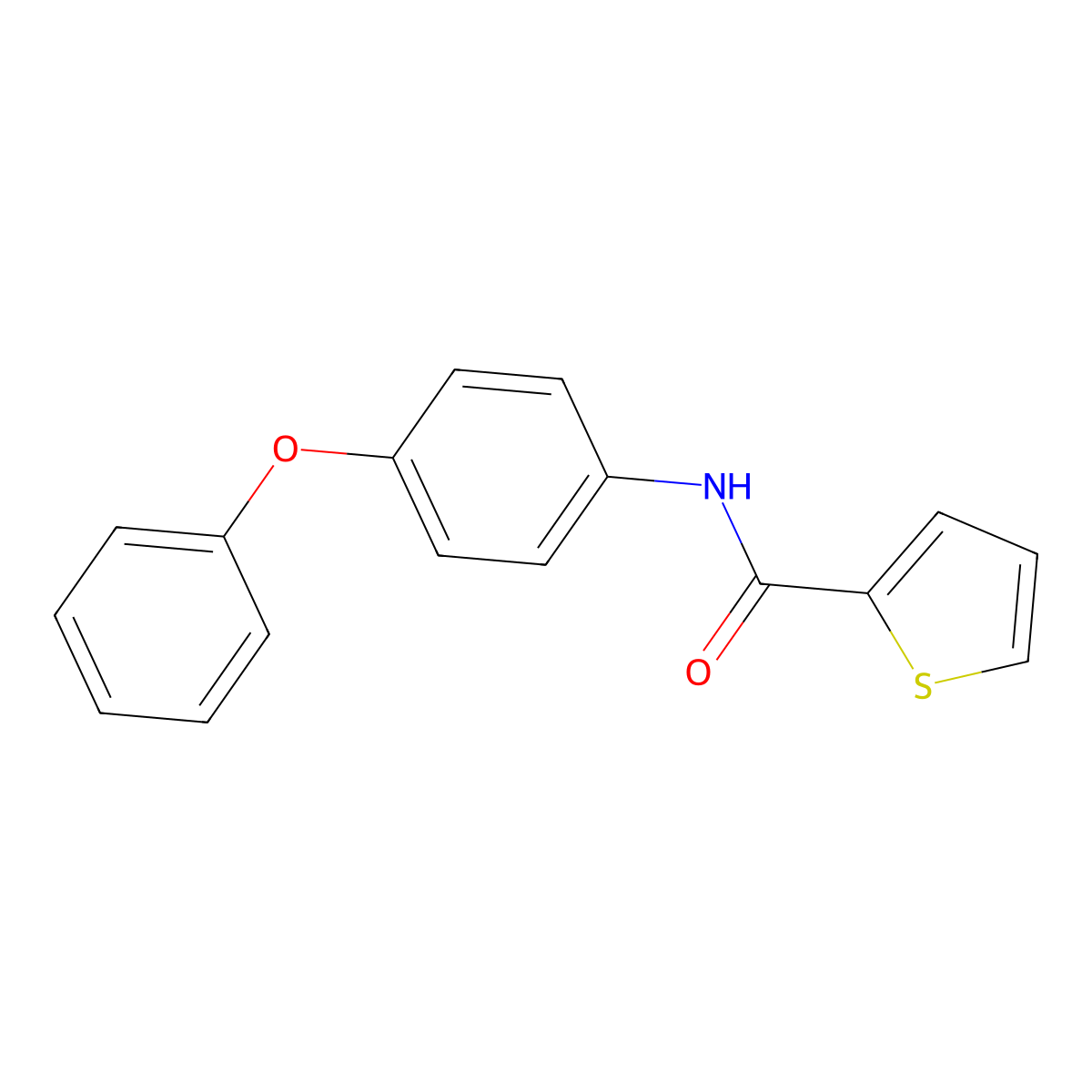 N-(4-phenoxyphenyl)thiophene-2-carboxamide molecular structure, CAS 316152-16-6