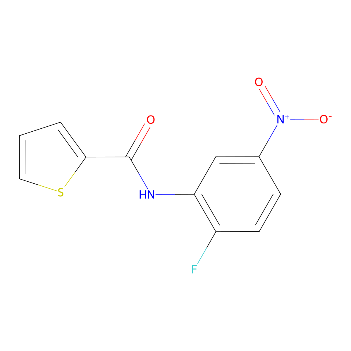 N-(2-Fluoro-5-nitrophenyl)-2-thiophenecarboxamide molecular structure, CAS 316152-27-9